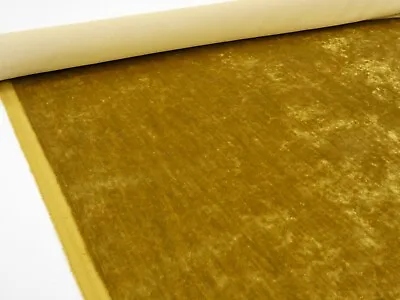 1.25 Metres Of GOLD Velvet Upholstery Fabric MODENA From J. BROWN • £1.50