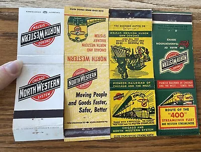 4 Vintage Chicago Northwestern Railroad Matchbooks • $14.99