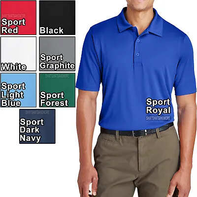 Mens Moisture Wicking Polo Shirt UV Protection Dri Fit XS-XL 2X 3X 4X 5X 6X  • $20.95