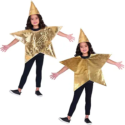 £13.98 • Buy Childs 3-8 Yrs Gold Star Christmas Nativity Fancy Dress Costume Tabard Kids Xmas