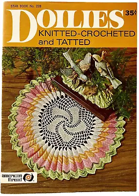 1960s American Thread Doilies 228 Knit Crochet Tat Pattern Book Vintage 14767 • $14