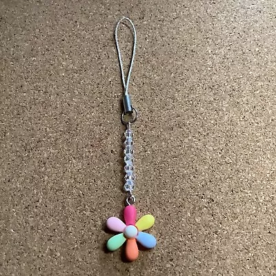 Handmade Colourful Daisy Flower Mobile  Phone Charm/pencil Case / Bag Charm 🎁 • £3