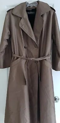 Maximilian Alta Moda Trench Coat With Removeable Mink Lining Size 6 8 US 34 EUR • $69.99