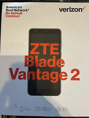 $38.25 • Buy @ ZTE Blade Vantage 2 Prepaid 5” World Device- 16GB - Black (Verizon) New Sealed