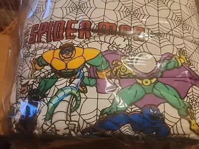 Spider-Man Marvel Comics Comforter Bed Twin Fabric 1995 Vintage Made In USA • $95