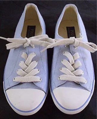$19.95 • Buy Pr Ralph Lauren Polo Parnell Blue Chambray Low Rise Sneakers Shoes 9b