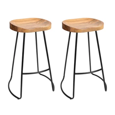 $147.95 • Buy Artiss 2 X Vintage Tractor Bar Stools Retro Bar Stool Industrial Chairs 75cm
