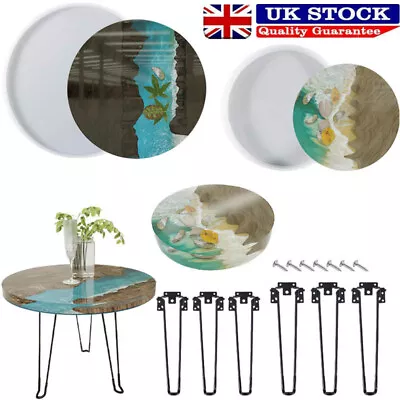 £18.89 • Buy Large Round Table Resin Casting Mold DIY Epoxy Resin Silicone Making Mould Craft