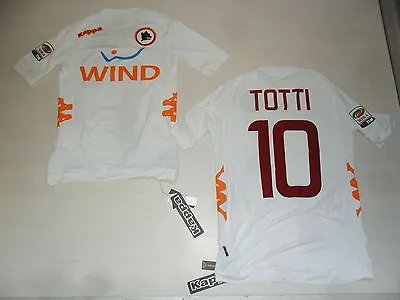 2550 Kappa As Roma Shirt Totti 10 T-Shirt Away Shirt Short Sleeve Jersey • $299.88