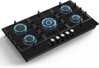 36 In Gas Stove 5 Burner Built-in Propane Gas Cooktop Gas Hob NG/LPG Convertible • $249.99
