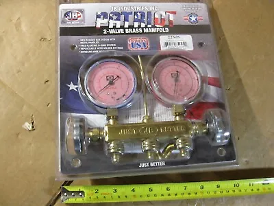 JB Industries 22505 Patriot 2-Valve Brass Manifold Gauges 5/16 R-410A NHS  • $89