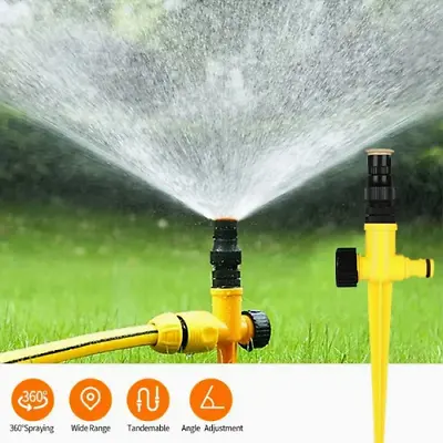 360° Rotation Auto Irrigation System Garden Lawn Sprinkler Patio Save Water NEW • $18.95
