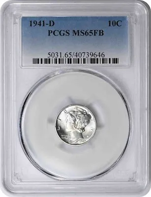 1941-D Mercury Silver Dime MS65FB PCGS • $64