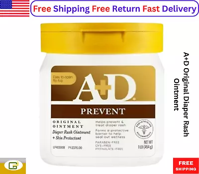 A+D Original Diaper Rash Ointment 1lb Tub All Skin Types • $17.99