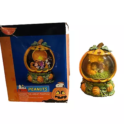 Dept 56 Peanuts Where’s The Great Pumpkin Light Up Snow Globe Snoopy Sally Linus • $60