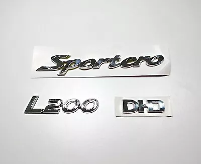 Fits Mitsubishi Sportero L200 Set 3 Pieces  Emblems Tailgate • $43.99