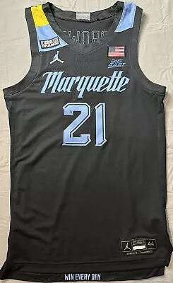 Mens Marquette Basketball Jersey Brown #21 Player Issued PE Size 44+2  2020-2021 • $300