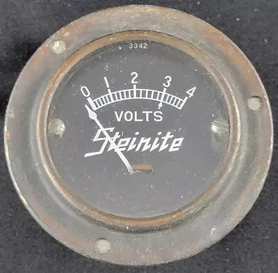 VERY RARE Vintage Steinite Volts Meter Gauge 3342 • $9.95