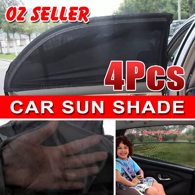 4PCS Universal Sun Shade Rear Side Seat Car Window UV Cover Sock Baby Protection • $12.99
