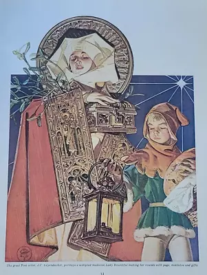 Medieval Merry Christmas By J.C. Leyendecker Saturday Evening Post 1926 Print • $15