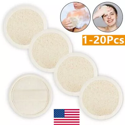  5/10/20X Premium Egyptian Exfoliating Loofah Pad Body Scrubber - Round Loofa US • $1.89