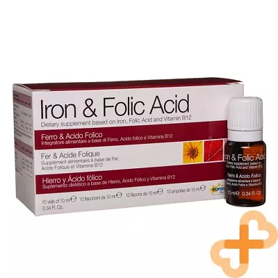 £13.24 • Buy Iron & Folic Acid Supplement 10x10ml Blood Formation Immunity System Vitamin B12