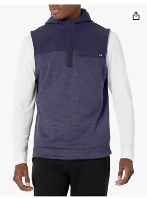 Under Armour Golf - Storm Sweater Fleece Hoodie Vest - Mens Small - Navy  • $40