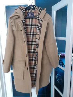 £67.95 • Buy Burberry Vintage Camel Heavy Wool Duffle Coat Size 16 UK Large Fit & Scarf