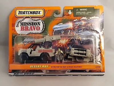 Vintage 1998 Matchbox Mission Bravo Desert Rat Jeep & Trailer  • $14.73