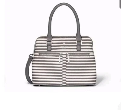£35 • Buy Modalu Pippa Bag Grey White Stripe Brand New!