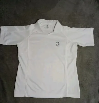 Taylor Women's Short Sleeve Lawn Bowls Polo Shirt White Size M • £11.99