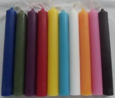 Spell Mini Candles 1/2' X 4' Pack 10 Velas Color Para Rituales.Velas Santería • $16.76