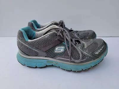 Skechers Tone Ups Women's Blue Gray Athletic Fitness Sneakers Shoes Size 8 US • $24
