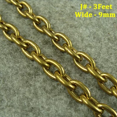 £14.39 • Buy Brass Flat Curb/O Shape/Snake Chain Bag Wallet Chain Key Fob Pants Chians Crafts