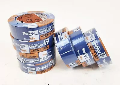 Lot Of 7 Shurtape 1.41in X 60yd Blue Masking Tape CP-27 • $29.99