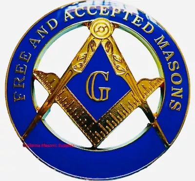 Master Mason Cut Out Car Emblem F&AM #01 Blue Lodge Auto Cut Out Decal Freemason • $13