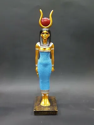 Amazing EGYPTIAN Light Blue Colored HATHOR Wearing The Sun And Holding The ANKH • £81.74