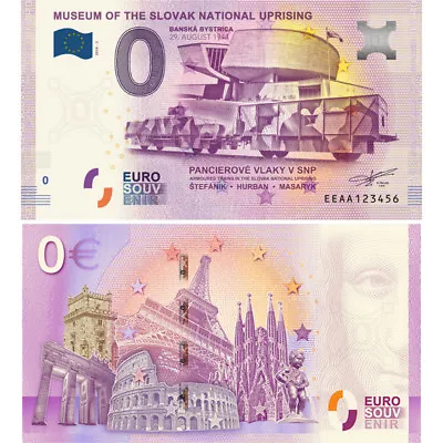 £3.63 • Buy 0 Euro Note PANCIEROVÉ VLAKY V SNP Souvenir Banknote Slovakia 2018
