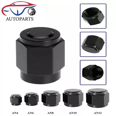 4/6/8/10/12AN Aluminum Female Flare Fitting Cap Block Off Nut For Fuel Systems • $3.86
