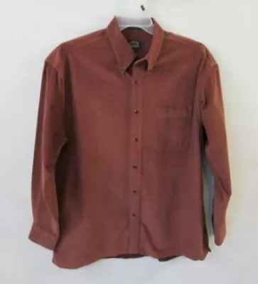 $19.95 • Buy BD Baggies Brown Pinwale Corduroy Long Sleeve Button Front Shirt *Sz L*
