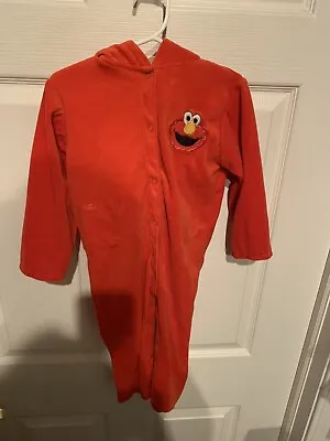 Sesame Street Elmo Costume Sleeper Pajamas Baby Toddler Size 12-18 Months Red • $19.99