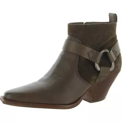 Vince Camuto Womens NENANIE Leather Zipper Ankle Boots Boots BHFO 5308 • $22.99