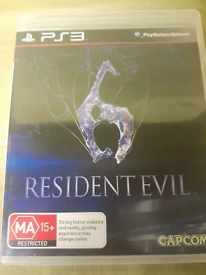 Resident Evil 6 Sony Playstation 3 PS3 Game W/manual Ex. Cond. • $6