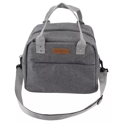 Men's Insulated Lunch Bag For Work School Picnic Beach - Grey • £12.89