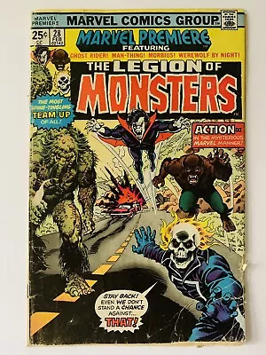 Marvel Premiere #28 1.0 Fr 1976 1st Appearance Of Legion Of Monsters Marvel • $74.95