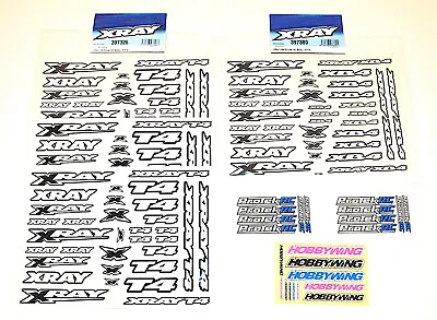 Stickers For XRAY T4 And XB4 RC Cars 7 Sheets *New* 397326 397380 • $32.63