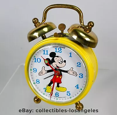 1960s Phinney-Walker Walt Disney Prod Mickey Mouse Alarm Clock W Germany￼ WORKS • $34.50