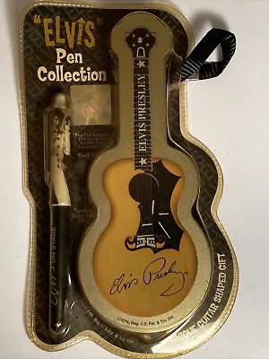 Elvis Presley Pen Collection Elvis Ceramin Pen W/ Guitar Shape Case  • $12.70
