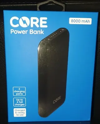 Core Power Bank 8000mAh Fast Charger Pack USB External Battery For  Mobile Phone • £19.99