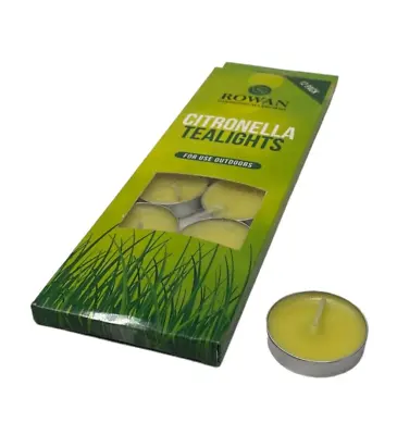 Pack Of 12 Citronella Tealight Tea Light Candles Outdoor Garden Insect Repellent • £2.49